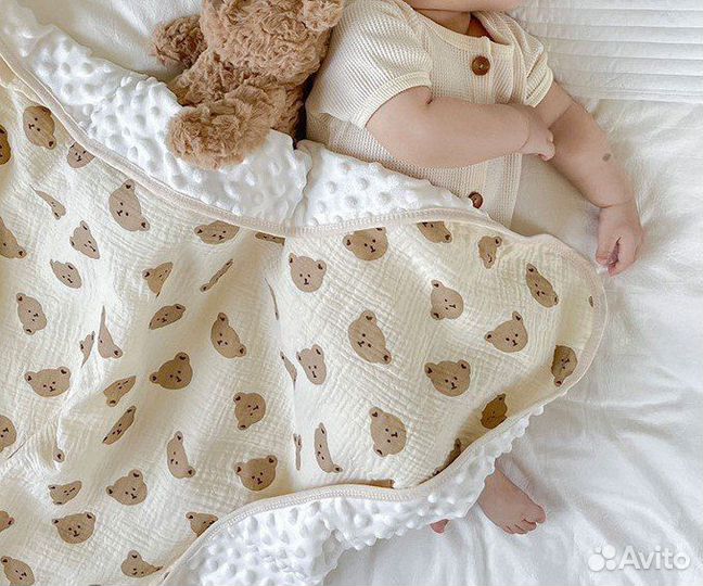 Муслиновый/плюшевый плед