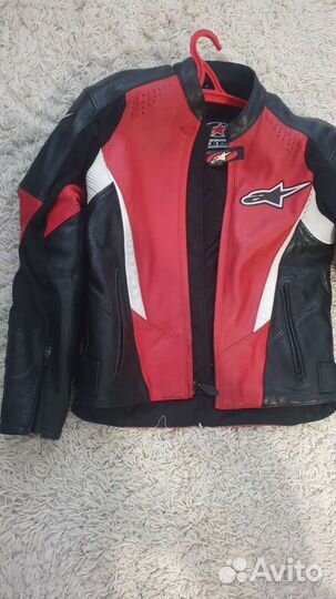 Мотокуртка alpinestars кожаная мужская