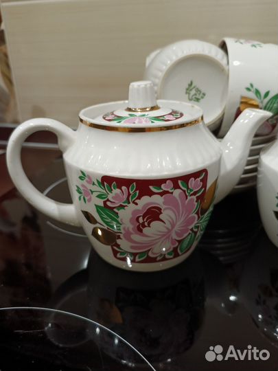 Чайный сервиз СССР дулево пион