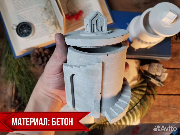 Кашпо подсвечник из гипса