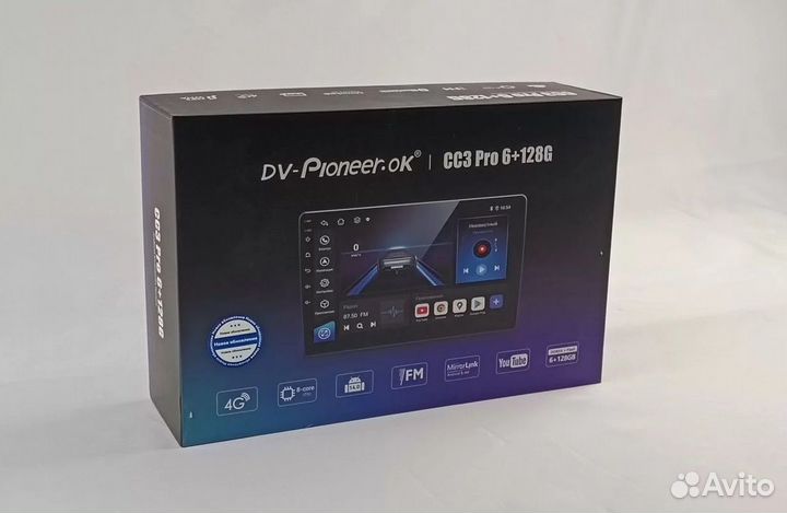 Магнитола Android Pioneer CC3 Pro 6/128gb, 8 ядер