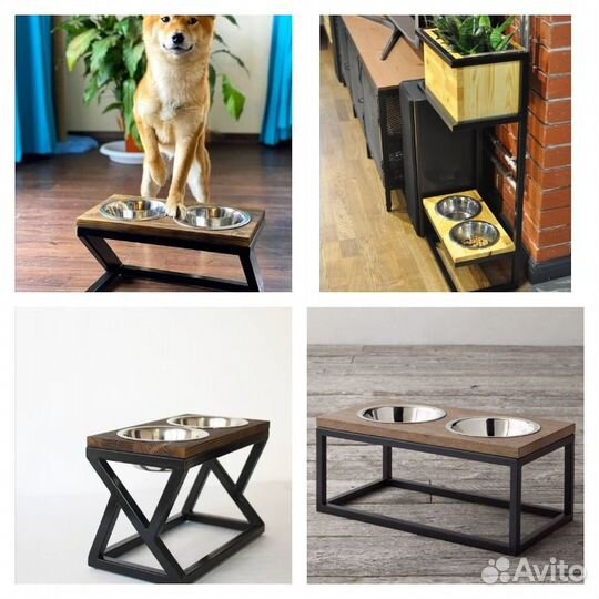 Столик с мисками для животных