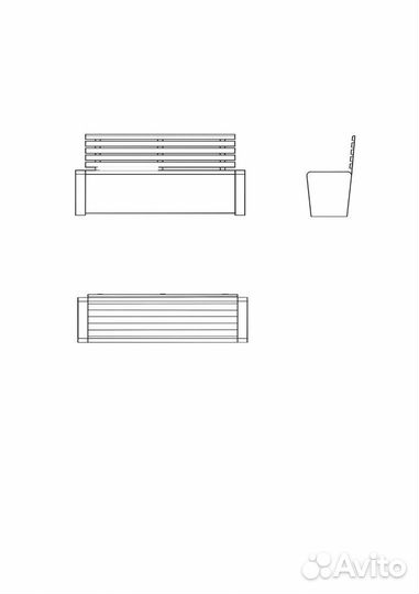 Лавочка садовая из бетона