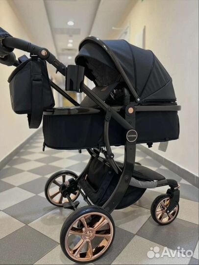 Коляска 3 в 1 эко кожа Luxmom 608 Darex