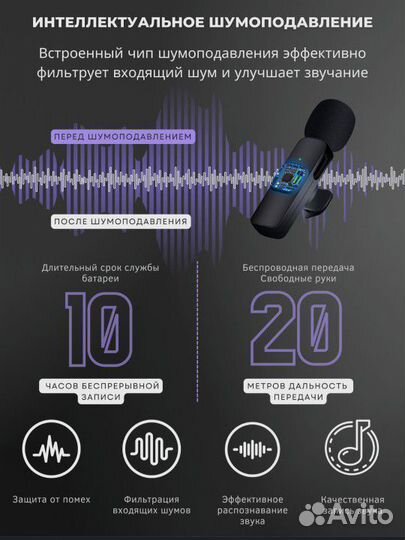 Петличный микрофон для айфона Lightning