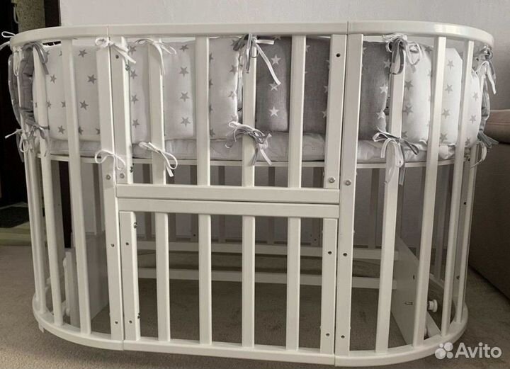 Детская кроватка трансформер с маятником