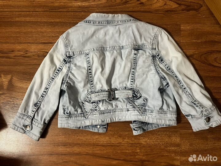 Укороченная джинсовка женская, 44 размер