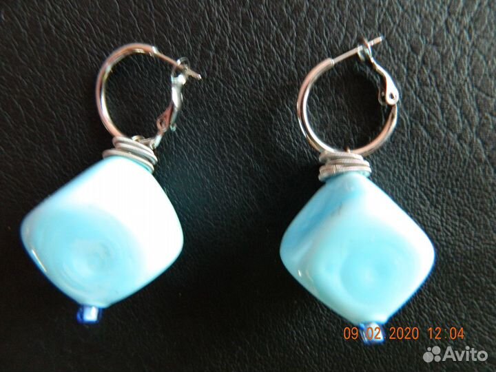 Серьги из муранского стекла