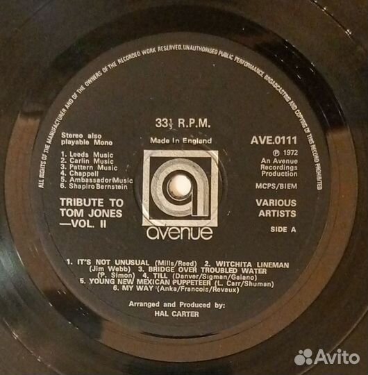 LP Alan Caddy Orchestra & Singers–The Tom Jones