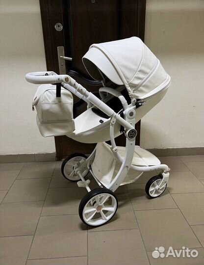 Коляска 2 в 1 dalux (luxmom) 608 экокожа