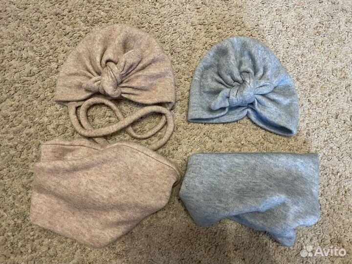 Шапка и снуд 6-9 мес