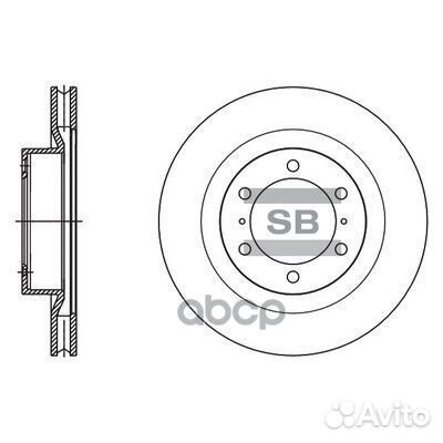 Диск тормозной передний Toyota Land Cruiser SD