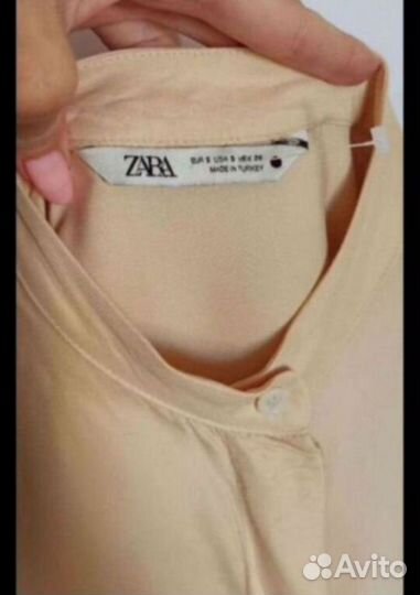 Шёлковые блузки Zara xs рубашка Zara