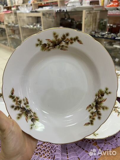 Набор глубоких тарелок Япония шишки