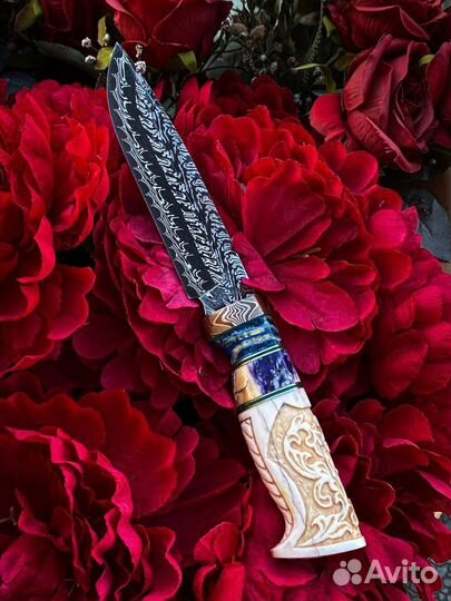 Авторская работа нож Цветник