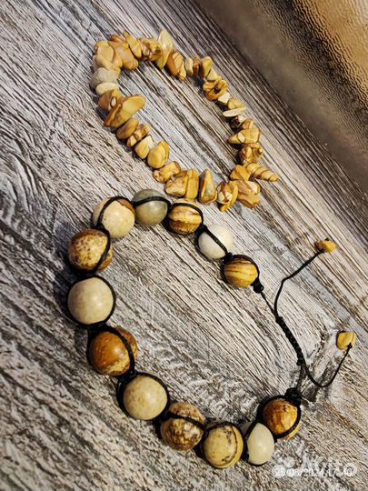 Двойной браслет яшма