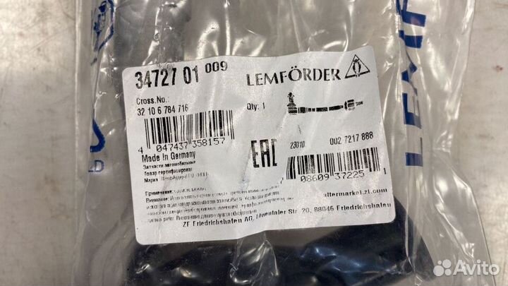 Тяга рулевая левая BMW F10 lemforder 3472701