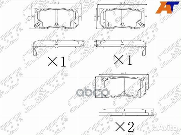 Колодки тормозные зад KIA spectra/shuma/carens