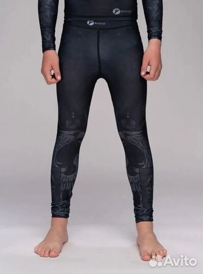 Лосины RuscoSport мужские Black Herb мма