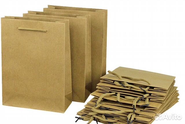 Пакет для подарков крафтовый