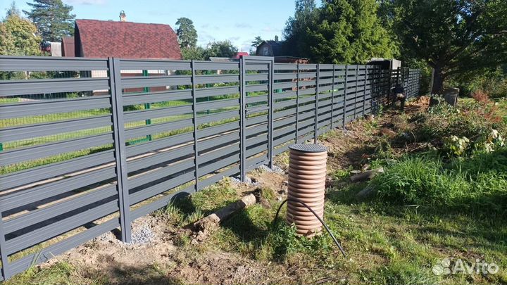 Забор из профнастила под ключ