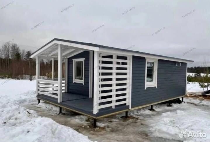Бытовка мини домик 7х4м с террасой