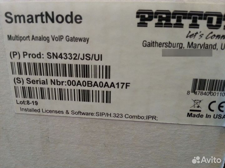 Voip шлюз 32 порта FXS Patton Electronics