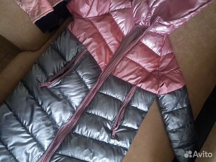 Пуховик зимний для девочки 128-134