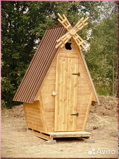 Дачный туалет с лебедем трф 854