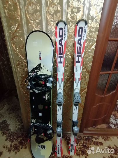 Сноуборд комплект Ride Yukon и горные лыжи head