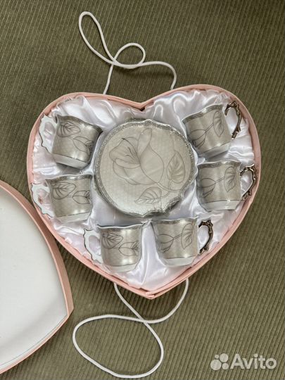 Набор кофейный :6 чашек, 6 блюдец