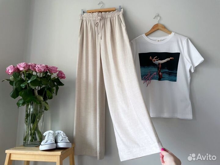 Брюки палаццо летние HM новые