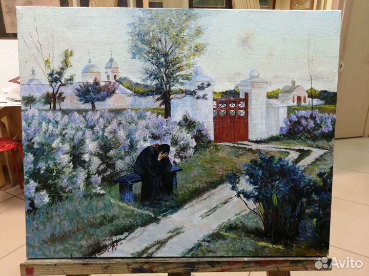 Картина маслом. Копия К. Констанди. Сирень