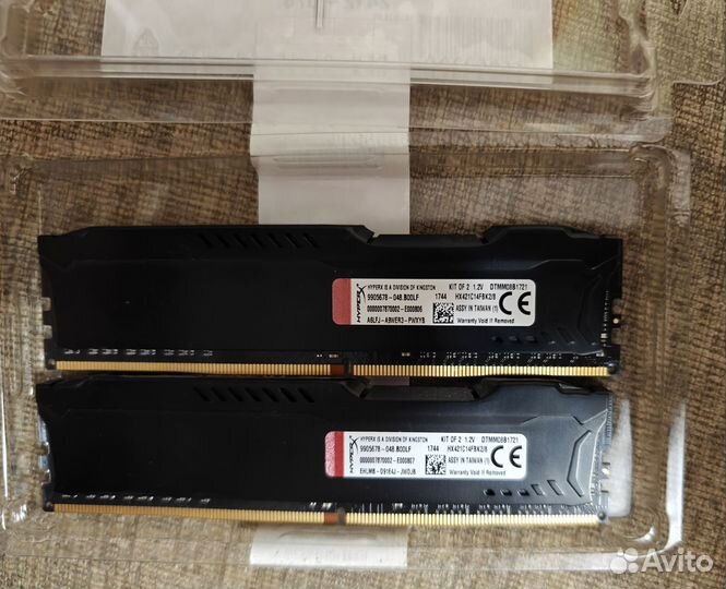 Оперативная память Hyper X fury ddr4 2х4