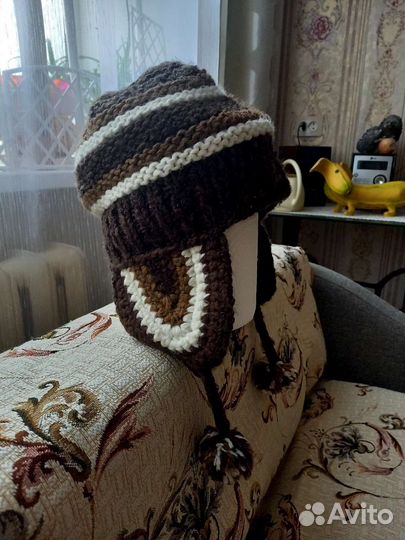 Шапка с ушками женская