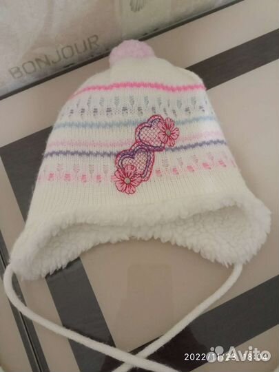 Шапка зимняя для девочки р. 44- 46