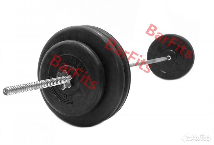 Штанга обрезиненная Антат 100кг