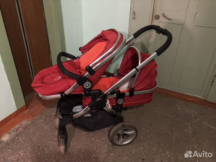 Коляска icandy peach 2 для двойни, погодок