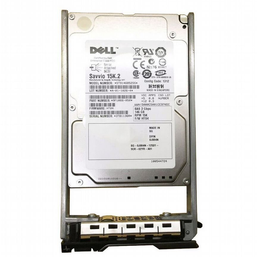 [J084N] Жесткий Диск Dell 146gb Sas 2,5" Hdd J084n