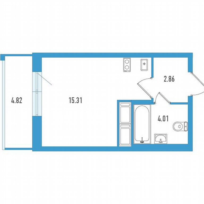 Квартира-студия, 23 м², 9/18 эт.