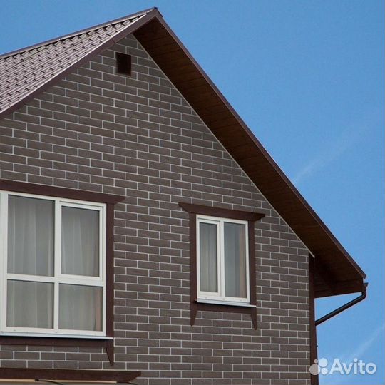 Фасадные панели Грандлайн Состаренный кирпич преми