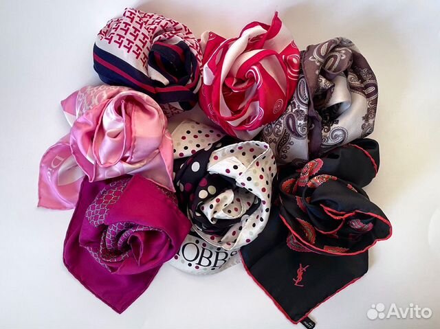 Шелковый платок hermes, dior, ysl