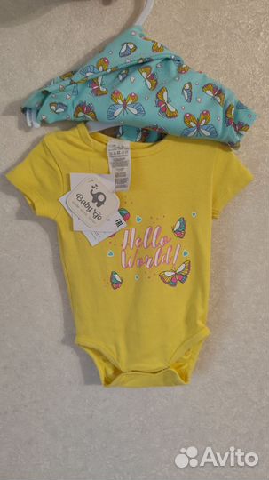 Боди летнее для девочки 74 размер