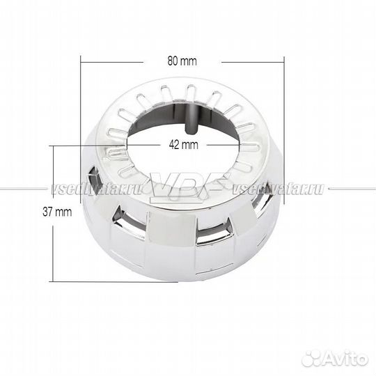 Бленда (маска) для линз 1.8 дюйма (круглая)