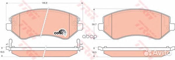 Колодки тормозные передние TRW GDB4126 GDB4126 TRW