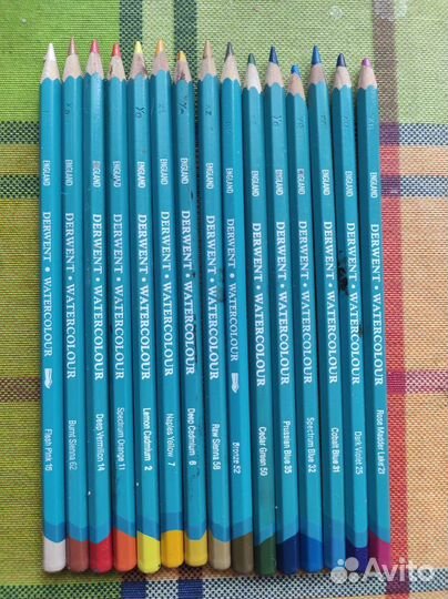 Акварельные карандаши derwent watercolour 16 / 24