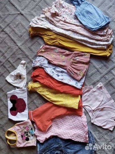 Пакет летних вещей на девочку 74-80