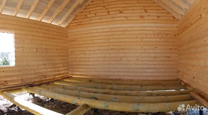 Сруб Дома 6.0х9.0м. с мансардой