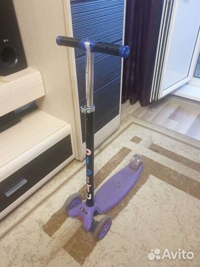 Самокат детский трехколесный светящиеся колеса