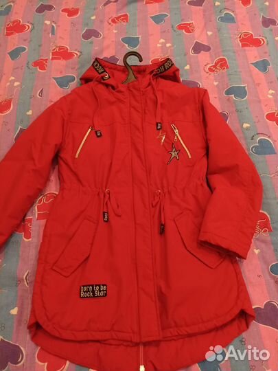 Парка демисезонная для девочки 146 см